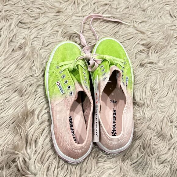 NWT Superga pink and green sneakers size 8.5 - Picture 3 of 9
